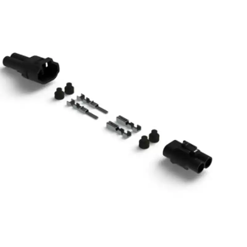 DENALI MT Series  2-Pin Waterproof Connector Set, Male & Female Connectors with Terminals & Seals