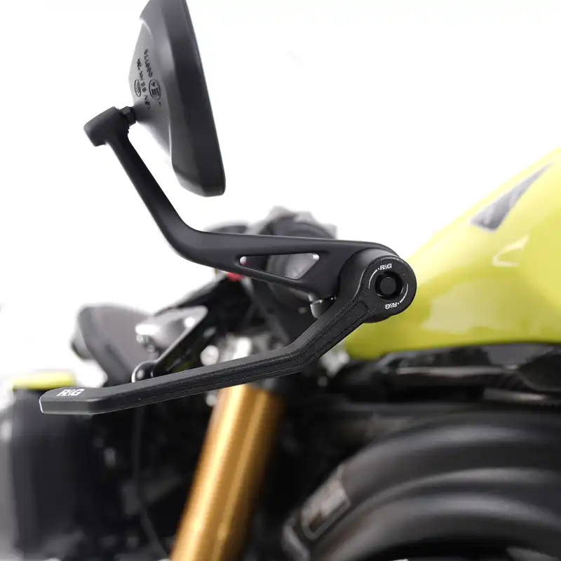R&G Interlock Clutch Lever Guard for multiple Triumph Models & Moto Guzzi V7 Stone '21- (With Bar End Mirrors)