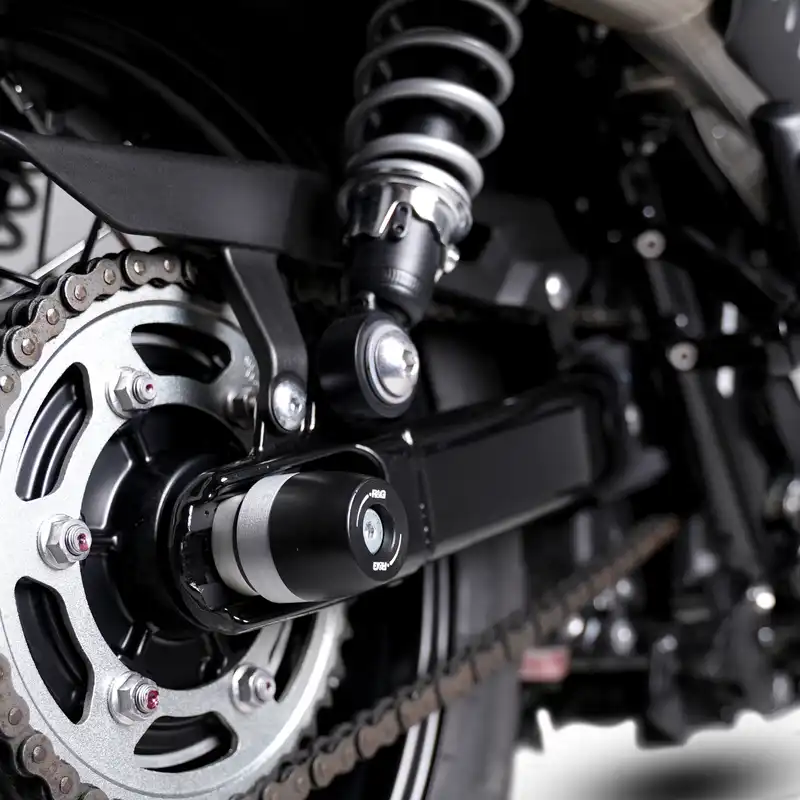 APEX Swingarm Protectors for the Triumph Scrambler 900 '23-, Speed Twin 900 '25- & Speed Twin 1200 '24-