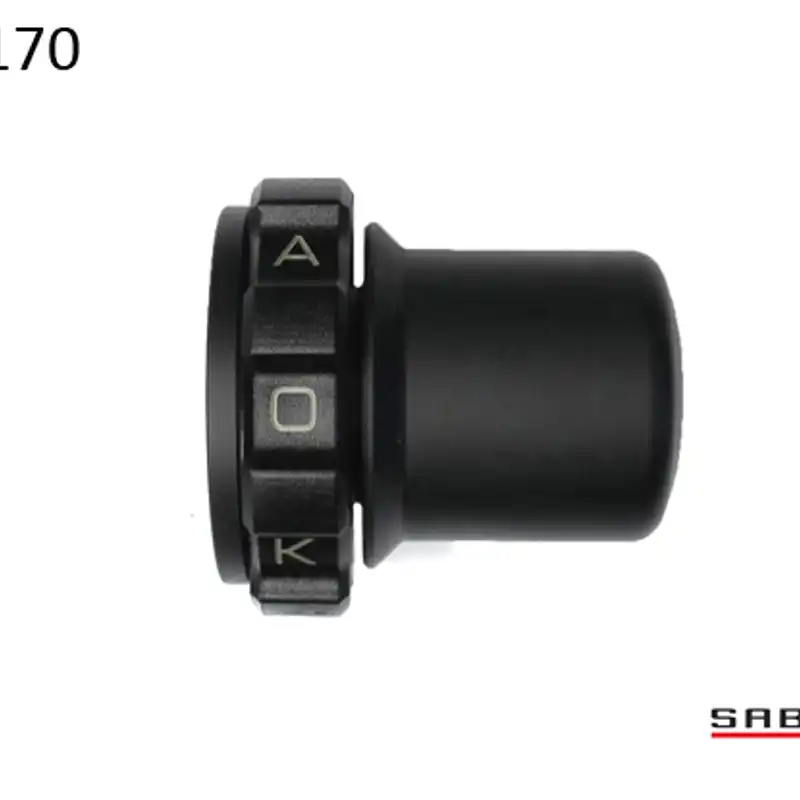 Kaoko Throttle Stabilizer for Kawasaki ZX-6R (ZX636-B1), Z1000 '10-, ZX-6R '16- '24, Z300 '16-, ZX-7R '91-'96, ZH2 '20- & ZX-4R(R) (SE) ’23- '24 (models with parallel 30mm OD bar end weights).