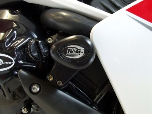 R&G RACING PAIR BLACK AERO CRASH PROTECTORS Yamaha YZF-R125 2008-2016 